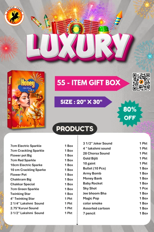 55 Items Gift Box Crackers (Luxury)